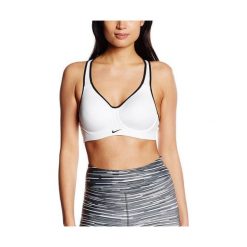 Nike PRO RIVAL BRA, 10 | SZKOLENIA KOBIET | KOBIETY | BRA | BIAŁY / CZARNY / CZARNY | 30D. Czarne biustonosze damskie termoaktywne Nike, bez wzorów, z nylonu. W wyprzedaży za 177,58 zł.
