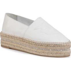 Espadryle PINKO - Julian PE 20 PBKSH 1P21QU Y69D White Z04. Białe espadryle damskie Pinko, bez wzorów, ze skóry, bez obcasa, na koturnie. W wyprzedaży za 669,00 zł.