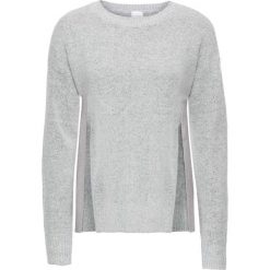 Sweter "boxy" bonprix jasnoszary melanż. Szare swetry klasyczne damskie bonprix. Za 49,99 zł.