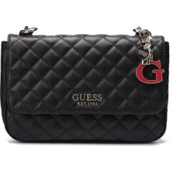 Guess Melise Torebka Czarny. Czarne torebki klasyczne damskie Guess, w paski, z poliesteru, bez dodatków. Za 566,95 zł.