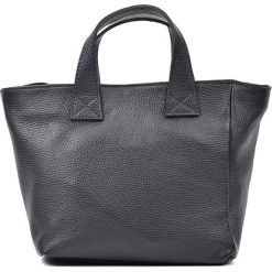 Torebki klasyczne damskie: Skórzana torebka w kolorze czarnym – 35 x 24 x 12 cm