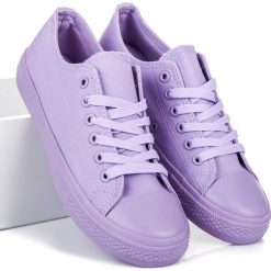 Trampki damskie slip on: Fioletowe trampki IZABELLA