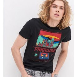 T-shirt z nadrukiem - Czarny. Czarne t-shirty damskie House, xl, z nadrukiem, bez kołnierzyka. Za 29,99 zł.