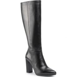 Kozaki LASOCKI - 70444-06 Black. Czarne kozaki damskie Lasocki, ze skóry, przed kolano, na wysokim obcasie, bez zapięcia. Za 399,99 zł.