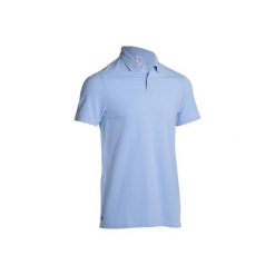 Koszulka polo do golfa 100 męska. Niebieskie koszulki polo męskie marki INESIS, xl, z bawełny. Za 19,99 zł.