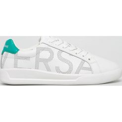 Versace Jeans - Buty. Białe buty sportowe męskie Versace Jeans, z jeansu, na sznurówki. W wyprzedaży za 479,90 zł.