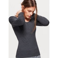 T-shirty damskie: Gładka koszulka z długimi rękawami - Szary