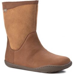Botki CAMPER - Peu Cami K400048-005 Brown. Brązowe buty zimowe damskie Camper, z nubiku. W wyprzedaży za 459,00 zł.