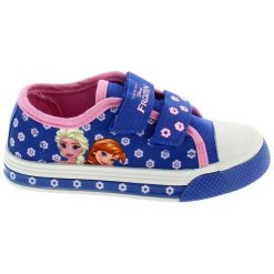 Disney By Arnetta Tenisówki Dziewczęce Frozen 24 Niebieski. Niebieskie trampki dziewczęce Disney By Arnetta, z aplikacjami, bez zapięcia. Za 95,00 zł.