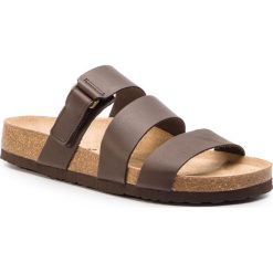 Klapki DR. BRINKMANN - 600466 Marron 2. Pomarańczowe klapki męskie Dr. Brinkmann, bez wzorów, ze skóry. Za 189,00 zł.