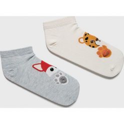Answear - Skarpetki (2-pack). Szare skarpetki damskie ANSWEAR, bez wzorów, z elastanu. Za 29,90 zł.