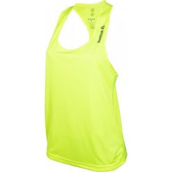 Reebok Koszulka damska Running Essentials Tank limonkowa r. L (AX9309). Żółte topy sportowe damskie Reebok, l. Za 53,99 zł.