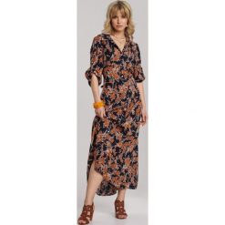 Granatowa Sukienka Dalilla. Niebieskie sukienki damskie Renee, na lato, xl, bez wzorów, bez kołnierzyka, bez rękawów. Za 139,99 zł.