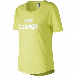New Balance WT73124SYW. Żółte bluzki sportowe damskie New Balance, na jesień, xs, bez wzorów, z materiału, bez kołnierzyka, bez rękawów, bez kaptura, do biegania. W wyprzedaży za 49,99 zł.