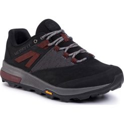 Trekkingi MERRELL - Zion J16855 Black. Czarne trapery męskie Merrell, ze skóry, bez zapięcia. W wyprzedaży za 309,00 zł.