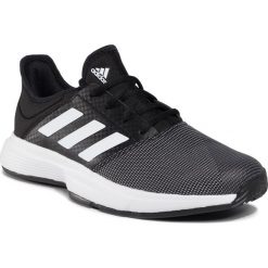Buty adidas - GameCourt M EG2009 Cblack/Ftwwht/Gresix. Czarne buty sportowe męskie Adidas, z tworzywa sztucznego, bez zapięcia, tenisowe. Za 249,00 zł.