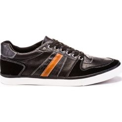 Trampki męskie: BUTY MĘSKIE TRAMPKI T154 – CZARNE