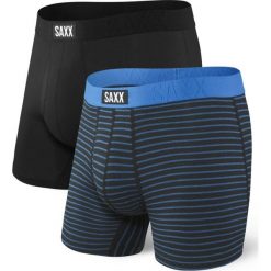 SAXX bokserki męskie Undercover Box Br Fly 2Pk M czarne/niebieskie. Niebieskie slipy męskie termoaktywne Saxx, s, bez wzorów, z bawełny. Za 205,00 zł.
