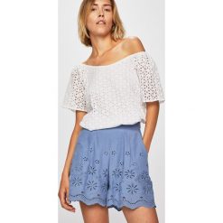 Medicine - Szorty Summer Tropic. Niebieskie szorty damskie MEDICINE, s, z haftami, z bawełny, casualowe, z podwyższonym stanem. W wyprzedaży za 54,90 zł.