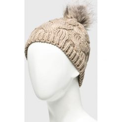Only - Czapka Thenna. Szare czapki zimowe damskie ONLY, na zimę, z dzianiny. Za 59,90 zł.