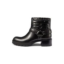 What For botki damskie czarne 38. Czarne botki damskie What For, bez obcasa, z paskami. Za 329,00 zł.
