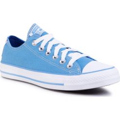Trampki CONVERSE - Ctas Ox 167174C Coast/White/Coast. Niebieskie półbuty damskie Converse, bez wzorów, z gumy, bez zapięcia. Za 299,00 zł.