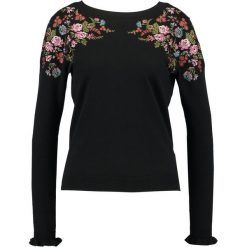 Swetry klasyczne damskie: Oasis ESTHER EMBROIDERED MIRROR PLACEMENT Sweter black