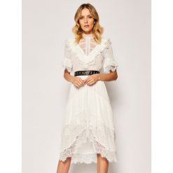Sukienka letnia The Kooples Robe FROB20149K. Białe sukienki damskie The Kooples, na lato, bez wzorów, z poliesteru, bez kołnierzyka, bez rękawów. Za 1669,00 zł.