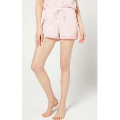 Etam - Szorty piżamowe Peaky. Różowe piżamy damskie Etam, s, bez wzorów, z bawełny, bez rękawów. W wyprzedaży za 59,90 zł.
