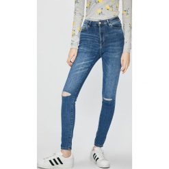 Tally Weijl - Jeansy Rana. Niebieskie jeansy damskie TALLY WEIJL, s, bez wzorów, z elastanu, z podwyższonym stanem. W wyprzedaży za 79,90 zł.