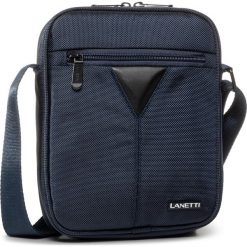 Saszetka LANETTI - BMR-S-041-90-03 Cobalt Blue. Niebieskie torby męskie skórzane Lanetti, bez wzorów, z materiału, młodzieżowe. Za 79,99 zł.