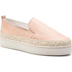 Espadryle THE FLEXX - Gluglu D1029/01 Rose. Różowe espadryle damskie The Flexx, bez wzorów, ze skóry, bez obcasa, na płaskiej podeszwie. W wyprzedaży za 259,00 zł.