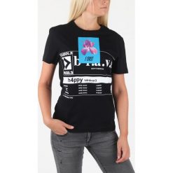 Diesel Godie Koszulka Czarny. Czarne koszulki damskie Diesel, m, z nadrukiem, z bawełny, bez kołnierzyka, z krótkim rękawem. Za 257,95 zł.