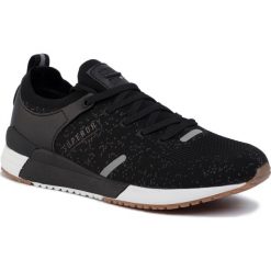 Sneakersy SUPERDRY - Surplus Runner MF100016A Black Grit NKM. Czarne sneakersy męskie Superdry, na co dzień, bez wzorów, ze skóry, bez zapięcia. Za 339,00 zł.