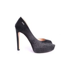 Czółenka Liu Jo S17009 T0380 / Open Toe. Czarne czółenka damskie Liu Jo, bez wzorów, z otwartym noskiem, bez obcasa. Za 369,00 zł.