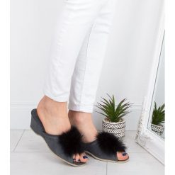 Kapcie damskie Natural Style NS-031 Szare. Szare koturny damskie NATURAL STYLE, bez obcasa, na koturnie, bez zapięcia. Za 40,00 zł.