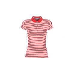Koszulki polo z krótkim rękawem Tommy Hilfiger NEW CHIARA STR PQ POLO SS. Czerwone koszulki damskie TOMMY HILFIGER, s, bez wzorów, polo, z krótkim rękawem. Za 181,30 zł.
