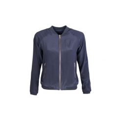Kurtki krótkie Gant 432240 / L. Silk Bomber. Niebieskie kurtki damskie GANT, l, bez wzorów, krótkie, bez kaptura. Za 389,00 zł.