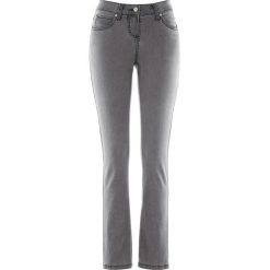 Dżinsy "megastretch" bonprix szary denim. Szare jeansy damskie bonprix. Za 109,99 zł.