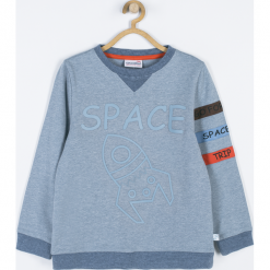 Bluza. Niebieskie bluzy chłopięce rozpinane marki Cosmic, z aplikacjami, z bawełny, z długim rękawem, długie. Za 65,90 zł.
