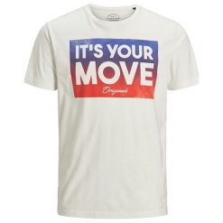 Jack&Jones T-shirt męski Zap Tee Ss Crew Neck Cloud Dancer Slim (rozmiar S). Koszulki męskie Jack&Jones, s, bez wzorów, bez kołnierzyka. W wyprzedaży za 58,00 zł.
