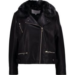 Bomberki damskie: Lost Ink Plus BIKER JACKET Kurtka ze skóry ekologicznej black
