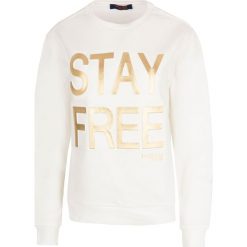 Bluza Trussardi Jeans. Białe bluzki damskie bez wzorów, z jeansu, bez rękawów, bez kaptura. Za 249,00 zł.