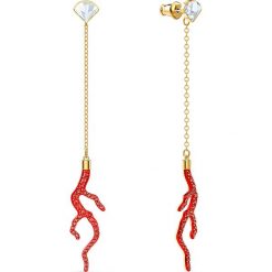 Swarovski - Kolczyki Shell Coral. Żółte kolczyki damskie Swarovski, z kryształem, metalowe. Za 429,90 zł.