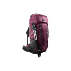 Plecak TREK 900 70+10 l damski. Czerwone plecaki damskie marki FORCLAZ, bez wzorów, z poliesteru. Za 599,99 zł.