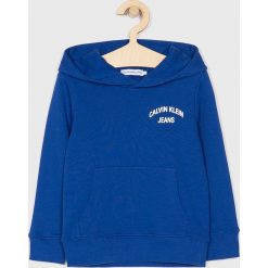 Calvin Klein Jeans - Bluza dziecięca 104 - 176 cm. Niebieskie bluzy chłopięce z bawełny. W wyprzedaży za 239,90 zł.