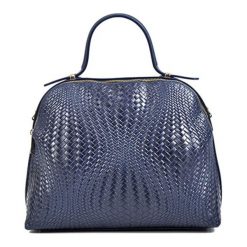 Torebki klasyczne damskie: Skórzana torebka w kolorze niebieskim – (S)27 x (W)34 x (G)16 cm