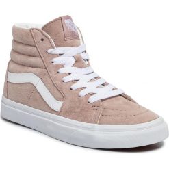 Sneakersy VANS - Sk8-Hi VN0A4BV6V791 (Pig Suede)Shdw Gry/Trwht. Brązowe półbuty damskie Vans, ze skóry. Za 399,00 zł.