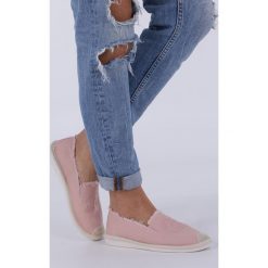 Różowe espadryle z gumką Casu SJ1926-5. Różowe espadryle damskie Casu, bez wzorów, bez obcasa. Za 69,99 zł.