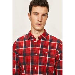 Tommy Jeans - Koszula. Czerwone koszule męskie Tommy Jeans, m, bez wzorów, z bawełny, klasyczne, z klasycznym kołnierzykiem, z długim rękawem. W wyprzedaży za 199,90 zł.